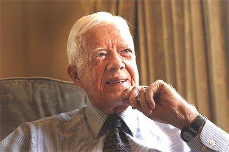 Jimmy Carter Conspicuously Absent From Podium